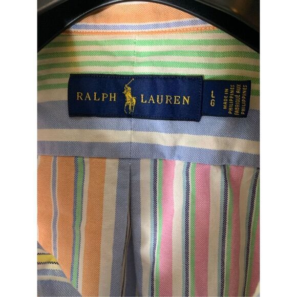 Ralph Lauren 100% cotton fun shirt striped men's size large NEW WITH TAGS - Picture 4 of 7